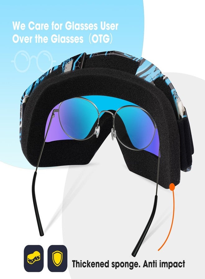 Braylin Adult Ski Goggles, 2-Pack Snowboard Goggles for Youth, Teens, Men & Women, Wide View Snowmobile Goggles - Image 4