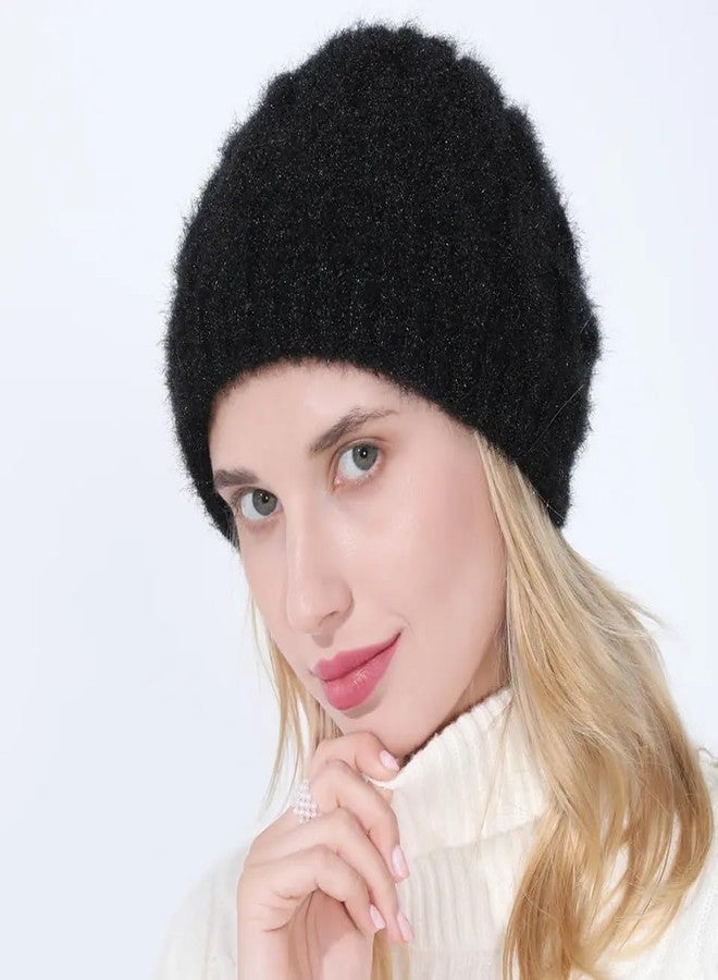 Khwaish Store Women's Woolen Beanie Cap with Fleece Lining Warm Comfortable Winter Visor Cap for Snow Cold Weather | Multicolor - Image 4
