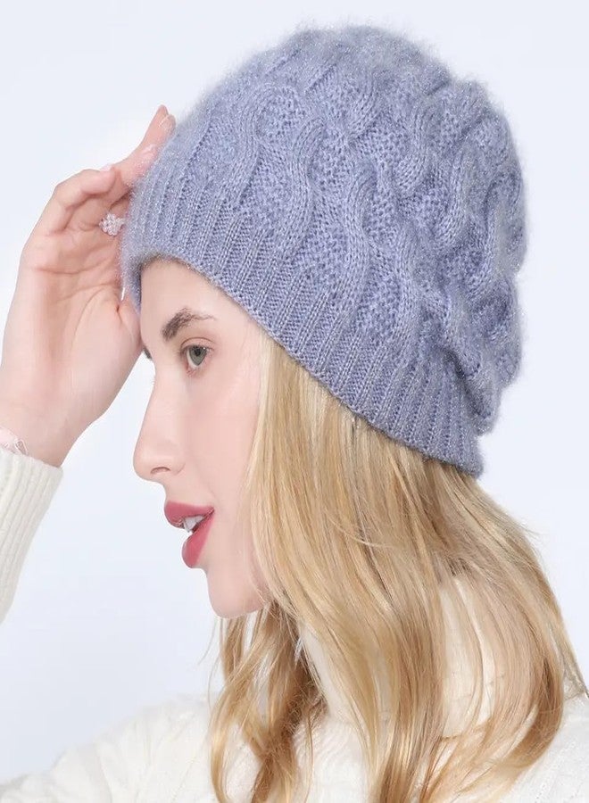 Khwaish Store Women's Woolen Beanie Cap with Fleece Lining Warm Comfortable Winter Visor Cap for Snow Cold Weather | Multicolor - Image 3