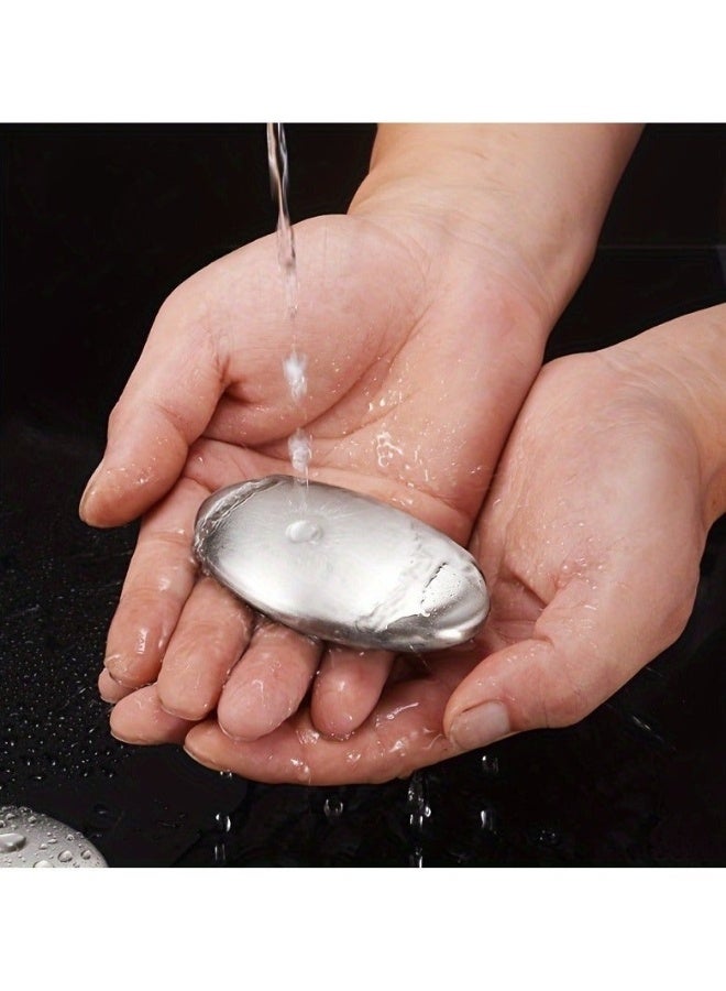 304 Stainless Steel Reusable Soap Dispenser Odor Eliminator Kitchen Helper for Removing Fish, Garlic, Strong Odors from Hands - Silver - Image 2