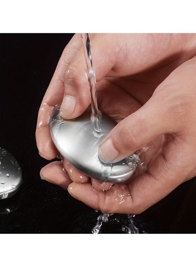 304 Stainless Steel Reusable Soap Dispenser Odor Eliminator Kitchen Helper for Removing Fish, Garlic, Strong Odors from Hands - Silver - Image 3
