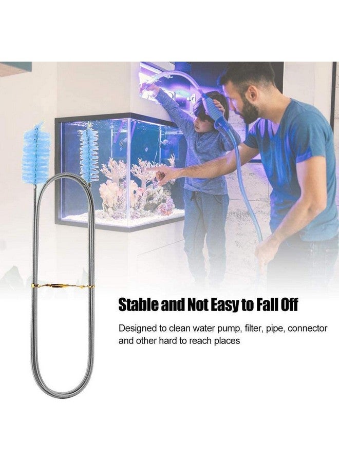 KITOSUN Flexible Drain Brush Cleaner Kit - CPAP Hose Cleaner 5ft Long Elastic Double Head Nylon Cleaning Brush + 3pcs 10” Straw Brushes for Aquarium Water Filter Pipe Air Tube Fish Tank Tub Sinks Glass Vase - Image 4