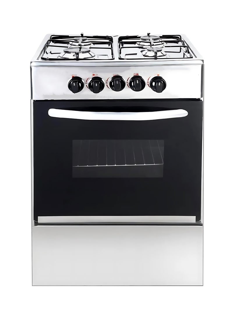 GLOBAL Freestanding Gas Cooker - 4 Burners Silver sides Stainless Steel Top  - 55*55 Cm - Image 1
