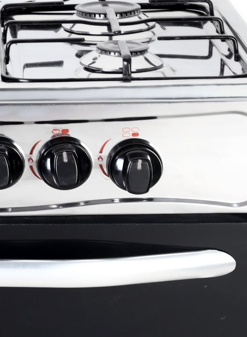 GLOBAL Freestanding Gas Cooker - 4 Burners Silver sides Stainless Steel Top  - 55*55 Cm - Image 4