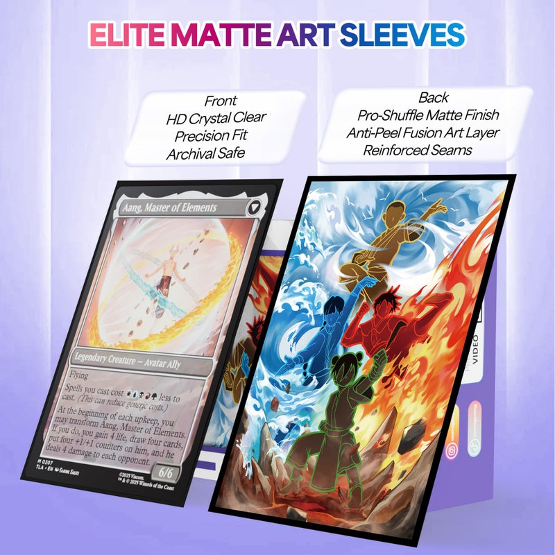 UAONO MTG Card Sleeves - 100 Count Standard Size Matte Art Sleeve, Smooth Shuffling & Ultra Clear Protection, for Magic The Gathering(Chinese Style) - Image 3