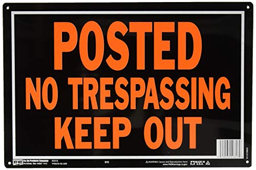 Hy-Ko Aluminum Sign,No Trespassing Property Sign (Pack of 12) - Image 1
