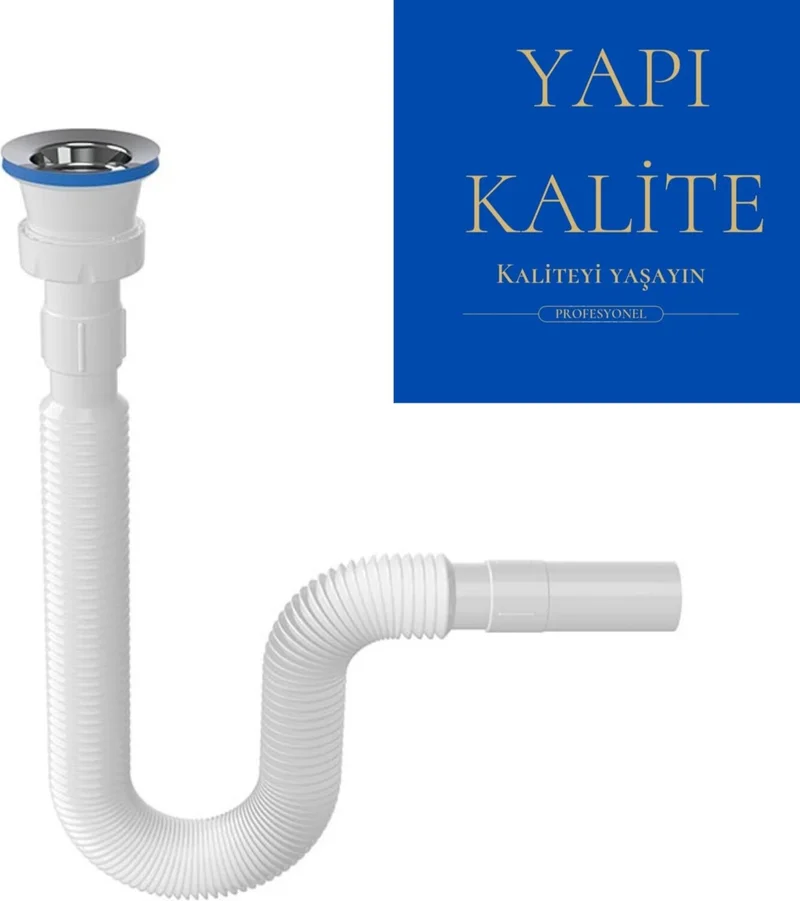 Yapı Kalite Yapı Quality Protected Sink Siphon Anti-Odor Sink Drain Pipe for Kitchen and Bathroom Robust and High Quality