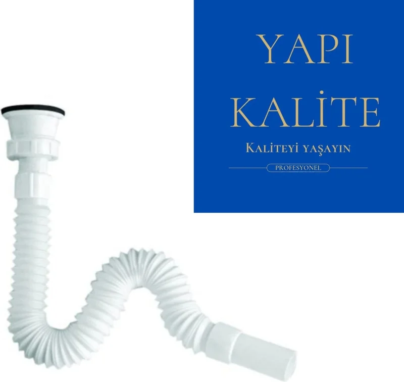 Yapı Kalite Yapı Quality Protected Sink Siphon Anti-Odor Sink Drain Pipe for Kitchen and Bathroom Robust and High Quality