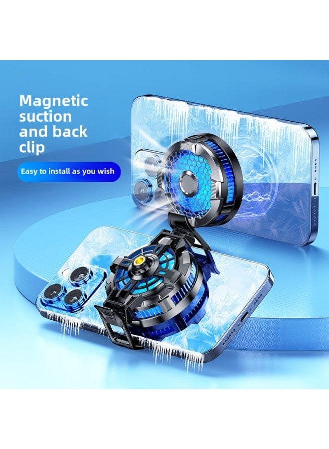 Semiconductor Live Mobile Phone Radiator X99 Magnetic Back Clip Replaceable Face Cover Cooler Wireless Charging-Color:X99 Attraction (with Double-sided Cover)  - Image 3