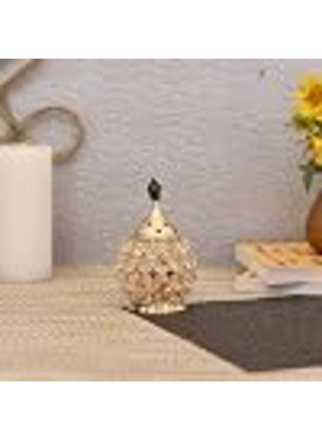 Collectible India Akhand Diya for Puja | Diyas Decorative Brass Crystal Oil Lamp | Diwali Decoration Item - Lantern Oval Shape Diwali Gifts | Return Gift | Home Decor Puja Lamp - Image 3