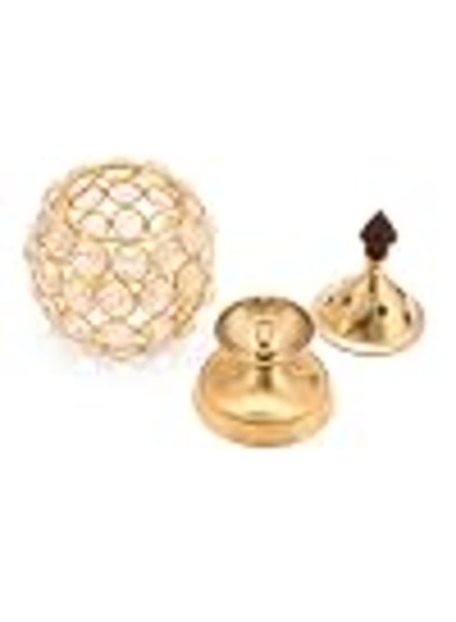 Collectible India Akhand Diya for Puja | Diyas Decorative Brass Crystal Oil Lamp | Diwali Decoration Item - Lantern Oval Shape Diwali Gifts | Return Gift | Home Decor Puja Lamp - Image 2