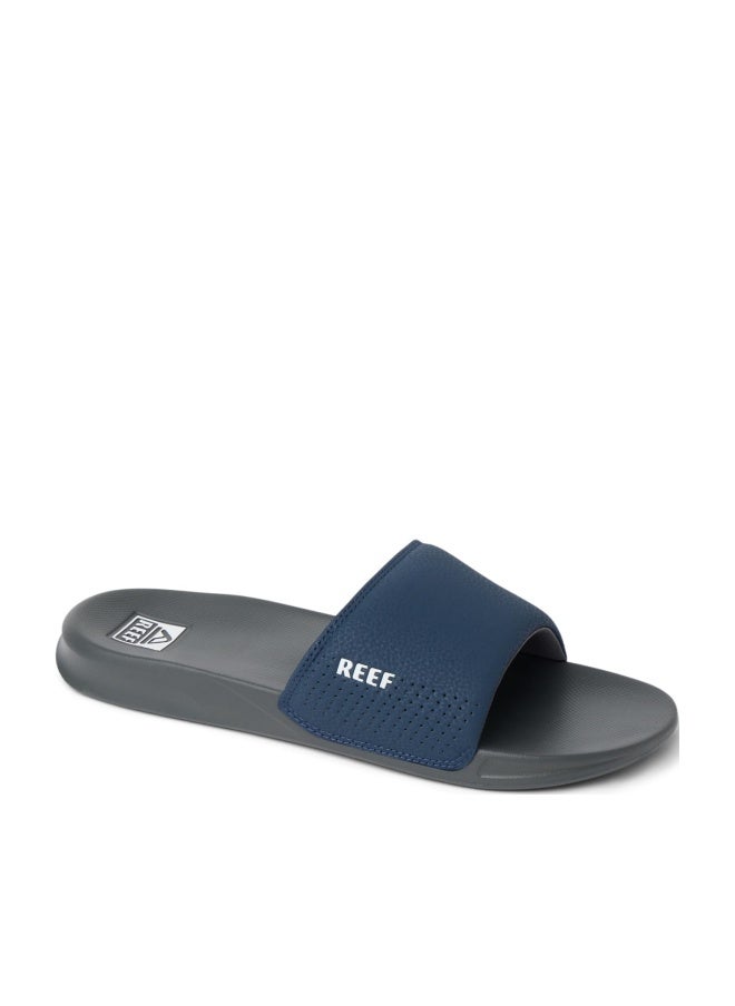 Reef One Slide Mens Sandal, Lightweight & Water Friendly, Navy/White, 12 - Image 1