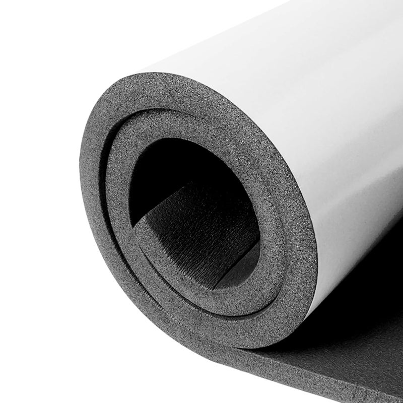 DGSL Neoprene Adhesive Foam Sheets, 12'' W x 59'' L x 4/5'' Thick Sponge Self Adhesive Rubber Padding Sheet Closed Cell Foam Sheet Roll for DIY, Multi-Function Soundproof Rubber Mat, Black - Image 1