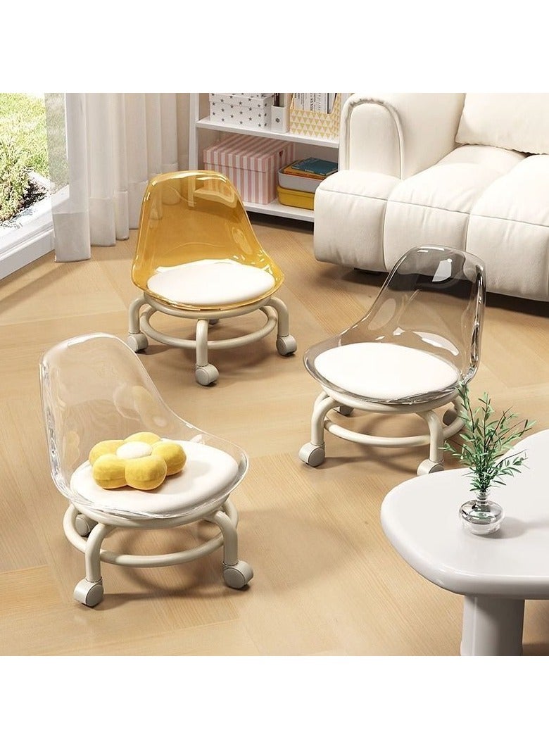 general Transparent Children's Chair with Backrest | Food Grade Plastic Anti-Tip - Suitable for Rooms and Prayers - Image 3