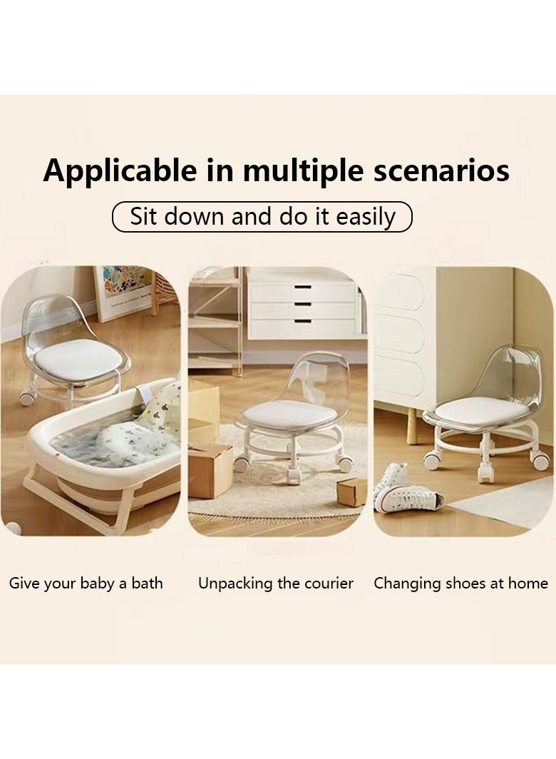 general Transparent Children's Chair with Backrest | Food Grade Plastic Anti-Tip - Suitable for Rooms and Prayers - Image 5