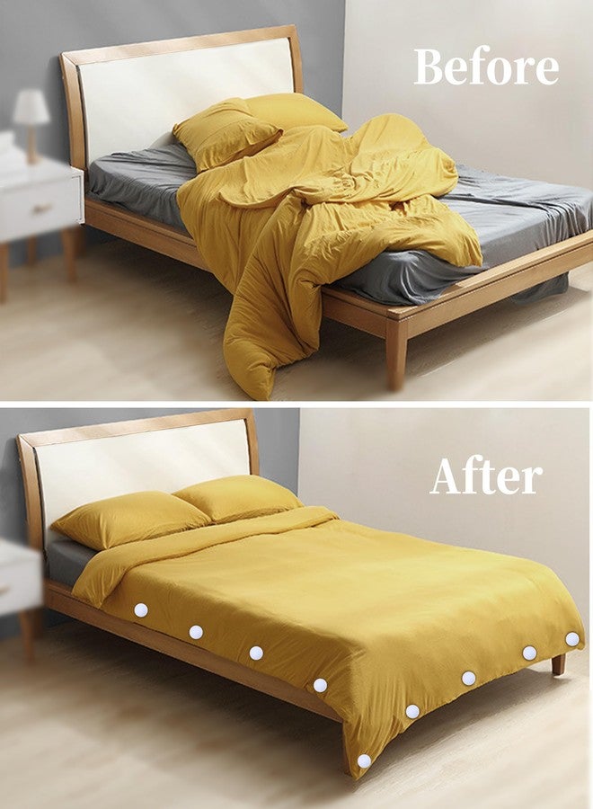 Xuduvay Duvet Pin Duvet Clips 16 Sets,Duvet Button Fasteners with Soft Fabric Material for Quilt, Cushions, Curtains(White) - Image 3