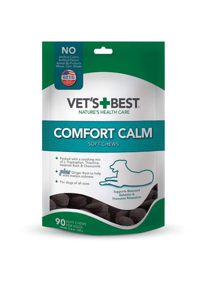 Vet's Best Vet's Best Comfort Calm Calming Soft Chews Dog Supplements | Dog Calming Aid Supports Dog Balances Behavior | Promotes Relaxation | 90 Day Supply  - Image 1