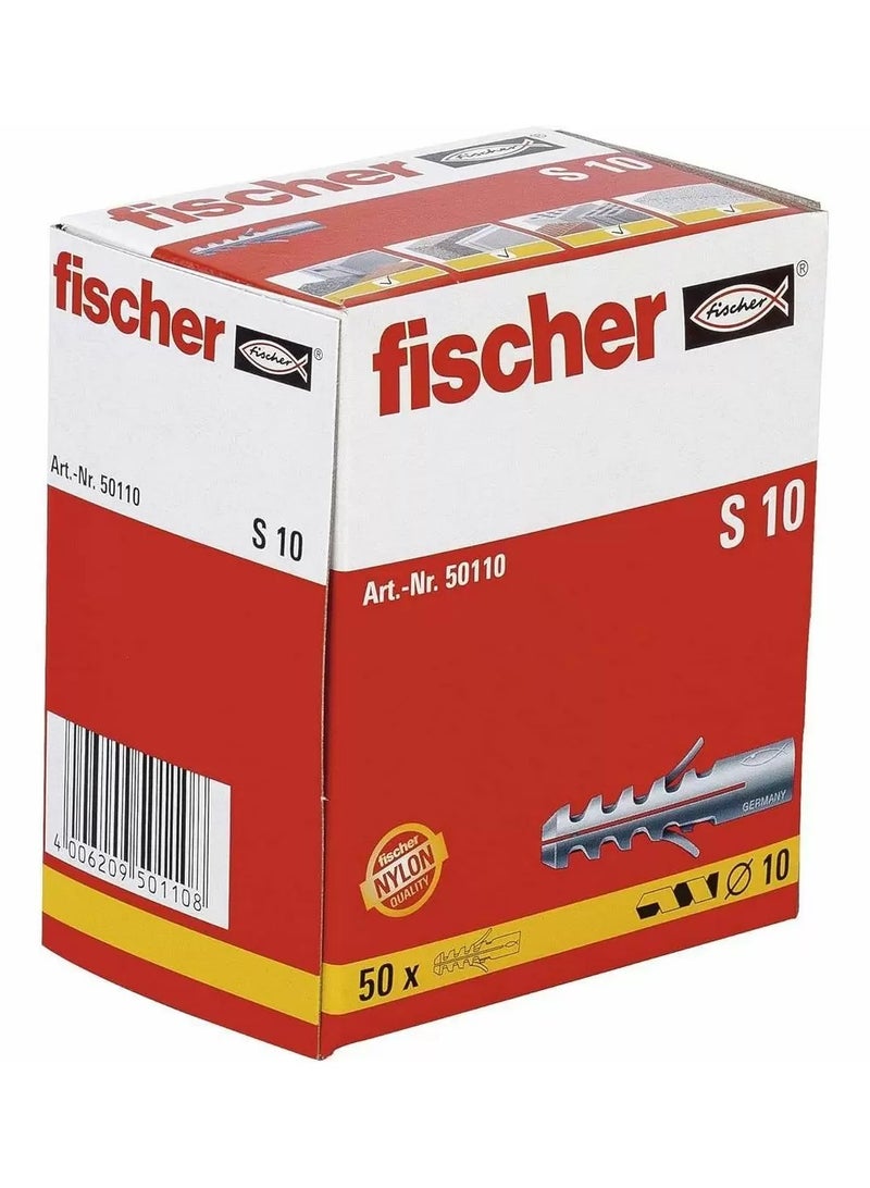 Fischer Wall Plug Nylon S10 Art. No. 50110 (50Pcs/pkt)