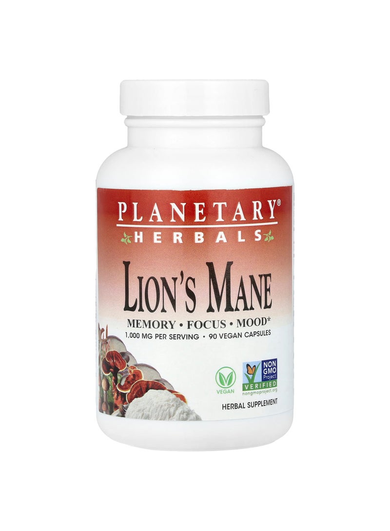 Lion's Mane, 90 Vegan Capsules (500 mg per Capsule)