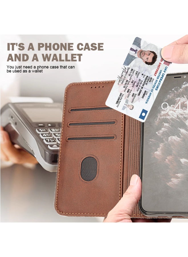 ICARLUS For Honor X9d 5G Case PU Leather Calf Texture Phone Cover - Brown - Image 3