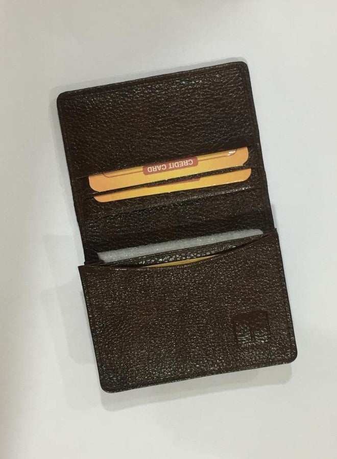 CARE CASE® Slim Wallet Thin Bifold Front Pocket Wallet Genuine Leather Card Holder (Brown) - Image 3