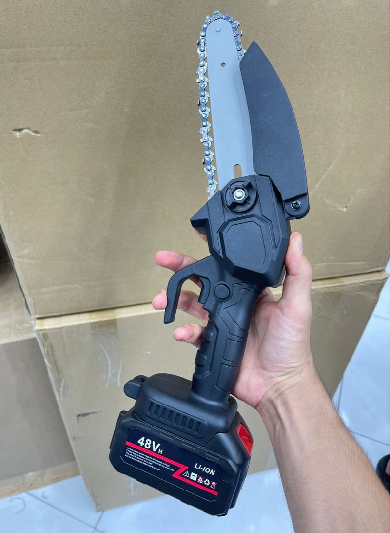 Generic The TimberTrek Cordless Mini Chainsaw: Your Portable Powerhouse for Precision Woodworking, Tree Trimming, Courtyard Maintenance, and Household Gardening  - Image 1
