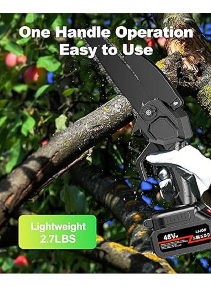 Generic The TimberTrek Cordless Mini Chainsaw: Your Portable Powerhouse for Precision Woodworking, Tree Trimming, Courtyard Maintenance, and Household Gardening  - Image 5