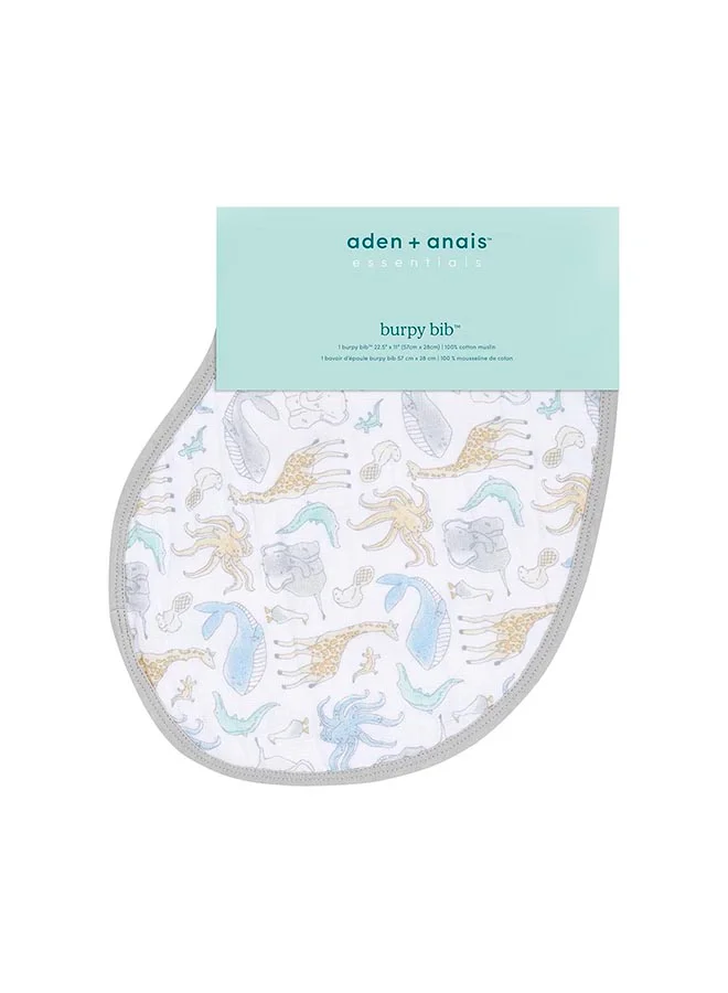 ايدن + أناي Essentials Cotton Muslin Baby Burpy Bib Natural History