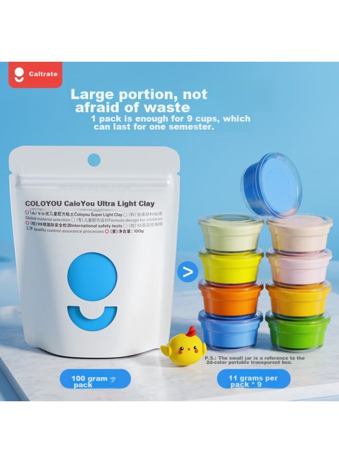 Coloyou Non-toxic Playdough Clay Soft Pottery Clay 100g Blue Ultra-light Clay For Ages 3-6 Large Package Spring Festival Craft - Image 1