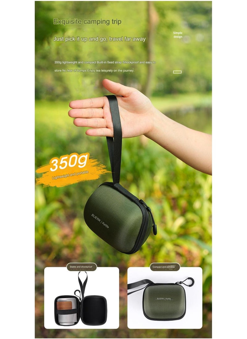 Titanium alloy portable travel tea set teapot double-layer tea cup outdoor camping tea set