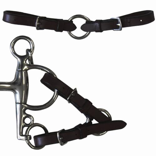 Exselle Elite Black Ringed Bit Converter - Horse Bit Converter for Equestrians, Horse Tack Accessory, Leather with Stainless Steel Ring and Buckle, Pelham Rounding, Converts to One-Rein Bits - Image 3