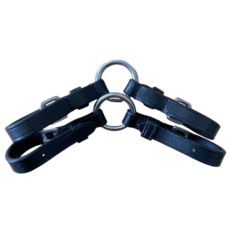 Exselle Elite Black Ringed Bit Converter - Horse Bit Converter for Equestrians, Horse Tack Accessory, Leather with Stainless Steel Ring and Buckle, Pelham Rounding, Converts to One-Rein Bits - Image 5
