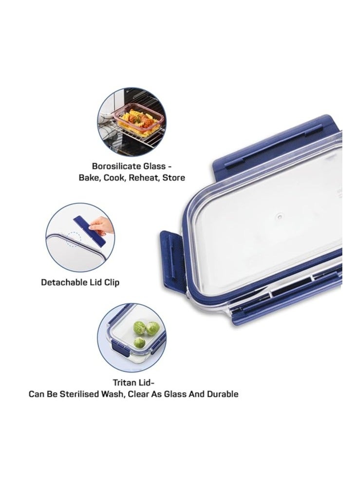 LOCK & LOCK Topclass Rectangular Heat Resist. Glass 380Ml - Image 2