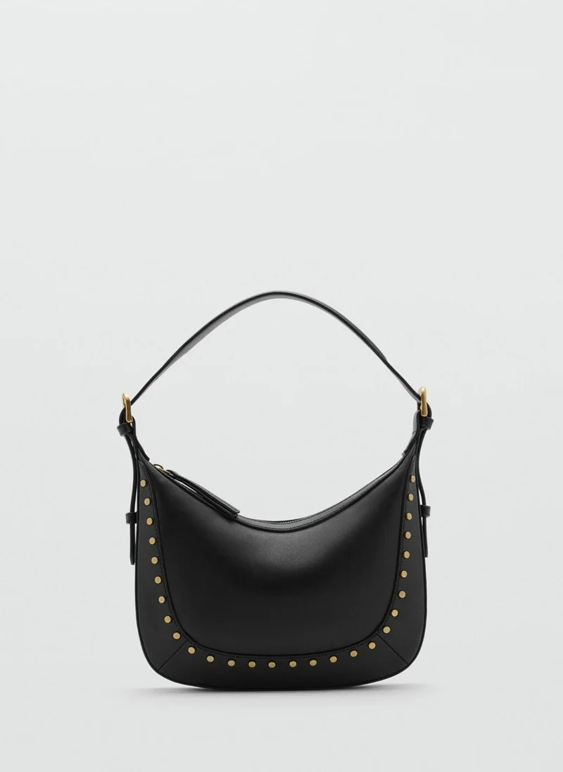 MANGO Small studded shoulder bag