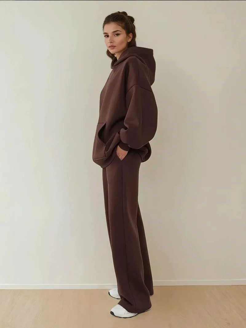 HICCUP Loose Fit Crew Neck Knitted Sweatshirt