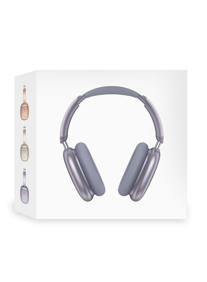 CATANES Air Max Pro Wireless Over Ear Headphones with Active Noiose Cancellation and Built-in Mi, Comfortable and Lightweight - Purple - Image 3