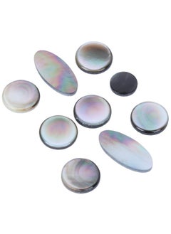 Thoraya 9Pcs Saxophone Button Pad Set Black and White Sax Key Button Musical Instrument Accessories  - Image 1