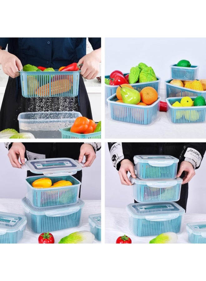 Food storage containers, made of polypropylene, set of 5 pieces, large size - Image 4
