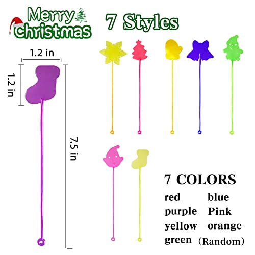 CHHOEAV Christmas Sticky Hands Bulk 36 Pcs Xmas Styles Stretchy Toys for Kids Boys Girls Pinata Fillers Christmas Stocking Stuffers Party Favors Gifts - Image 5