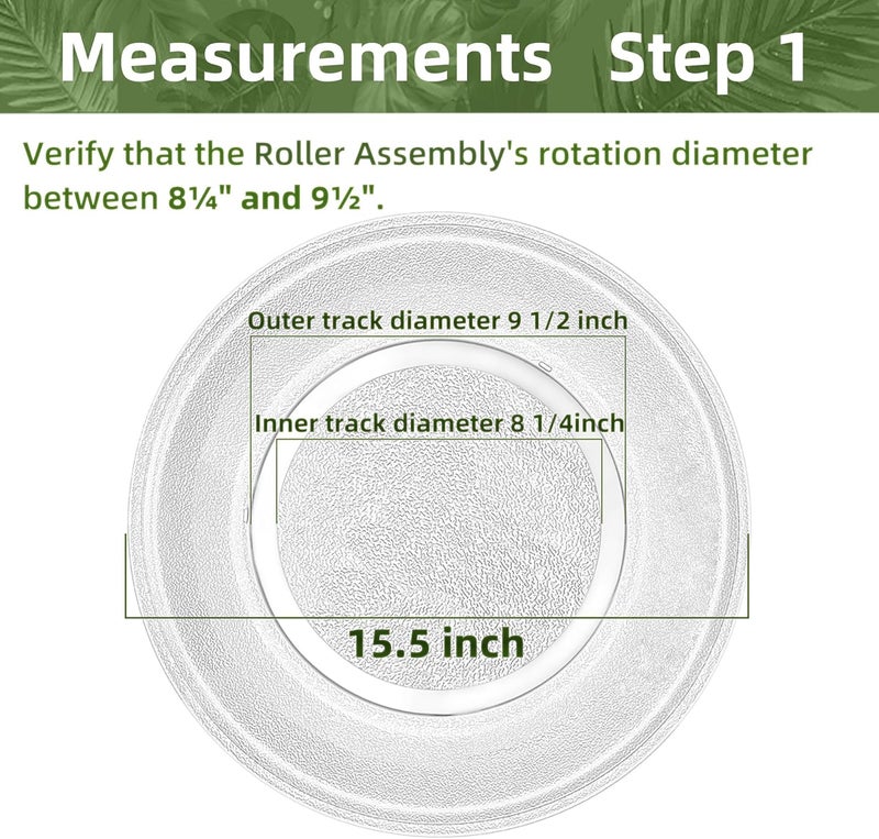 Gemroom 15.5" Microwave Plate For GE Microwave Glass Plate Replacement WB49X690 WB49X10031 Compatible With 15 1/2 inch Samsung Mcirowave Plate DE74-20019A - Image 2