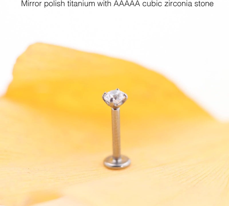 NewkeepsR 20g/18g/16g G23 Titanium Press Fit Threadless Push Pop in Labret Lip Monroe Tragus Earring Stud Piercing - Image 4