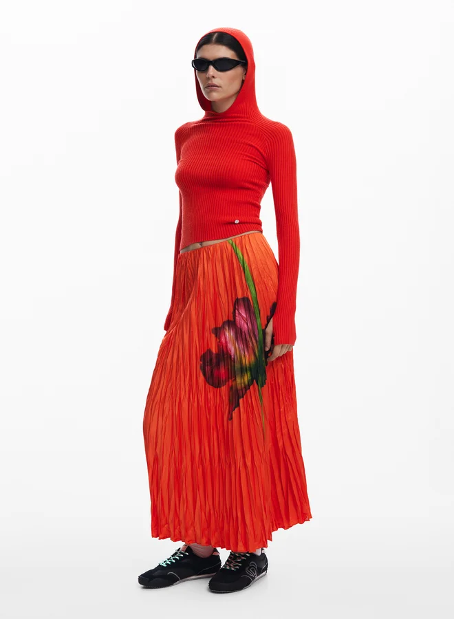 DESIGUAL Floral Texture Skirt