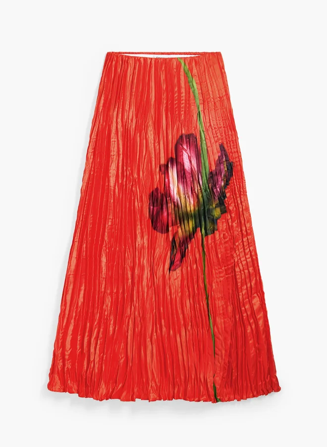 DESIGUAL Floral Texture Skirt