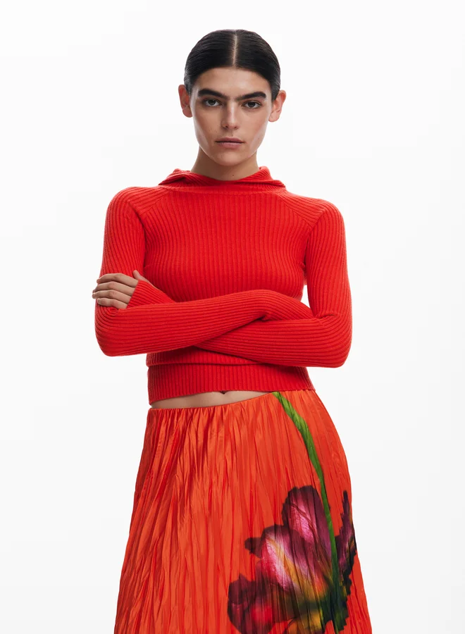DESIGUAL Floral Texture Skirt