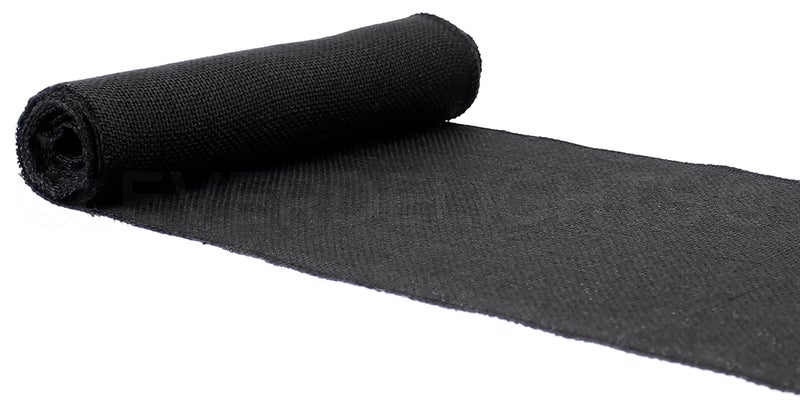 CleverDelights 9 Black Burlap Roll  Finished Edges  5 Yards  Jute Burlap Fabric