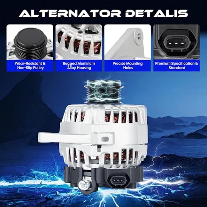 SEHNSUCHT Alternator Replacement New Fit for Hyundai Elantra 2011-2017, for Elantra Coupe 2013-2017,for Kia Forte 2014-2019, for Forte Koup 2014-2016, for Forte5 2015-2016, L4, Replace for 11610, 2610428 - Image 2