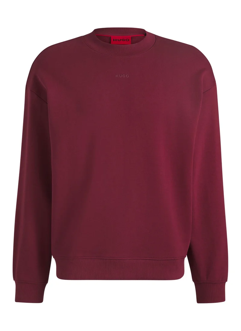 HUGO Cotton-terry sweatshirt with logo print