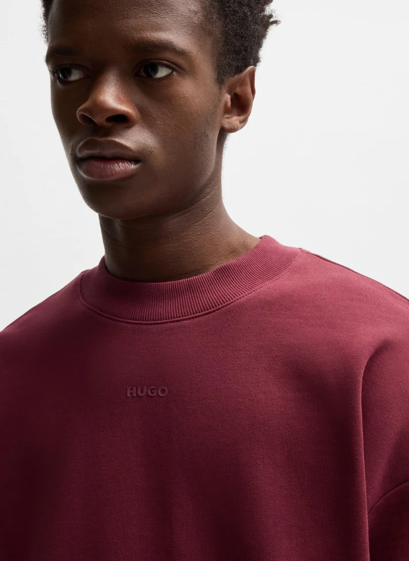 HUGO Cotton-terry sweatshirt with logo print