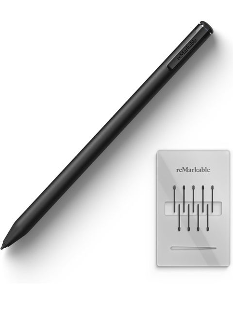 reMarkable Marker Plus for reMarkable 2 with Eraser | 9 Felt Replacement Tips | Tilt Sensitivity and 4096 Levels of Pressure Sensitivity |