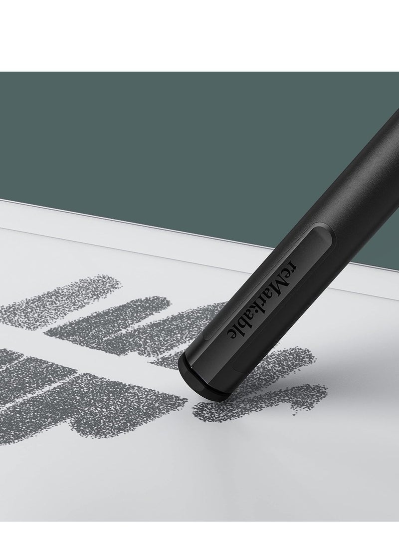 reMarkable Marker Plus for reMarkable 2 with Eraser | 9 Felt Replacement Tips | Tilt Sensitivity and 4096 Levels of Pressure Sensitivity |